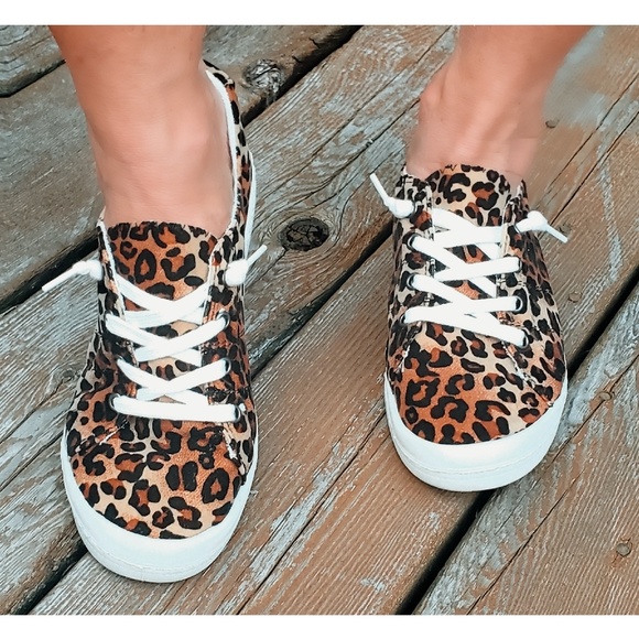 Leopard Animal Print Super Soft Slip-On Sneaker - Picture 6 of 6